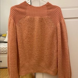 free people peach sweater